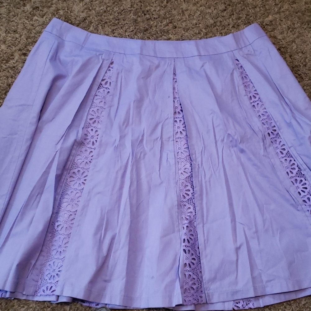 Purple lace printed skirt.